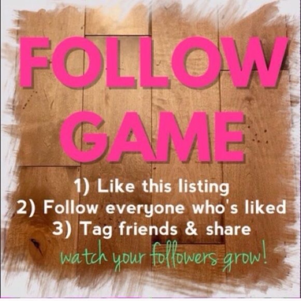 My first follow game! Like this listing!